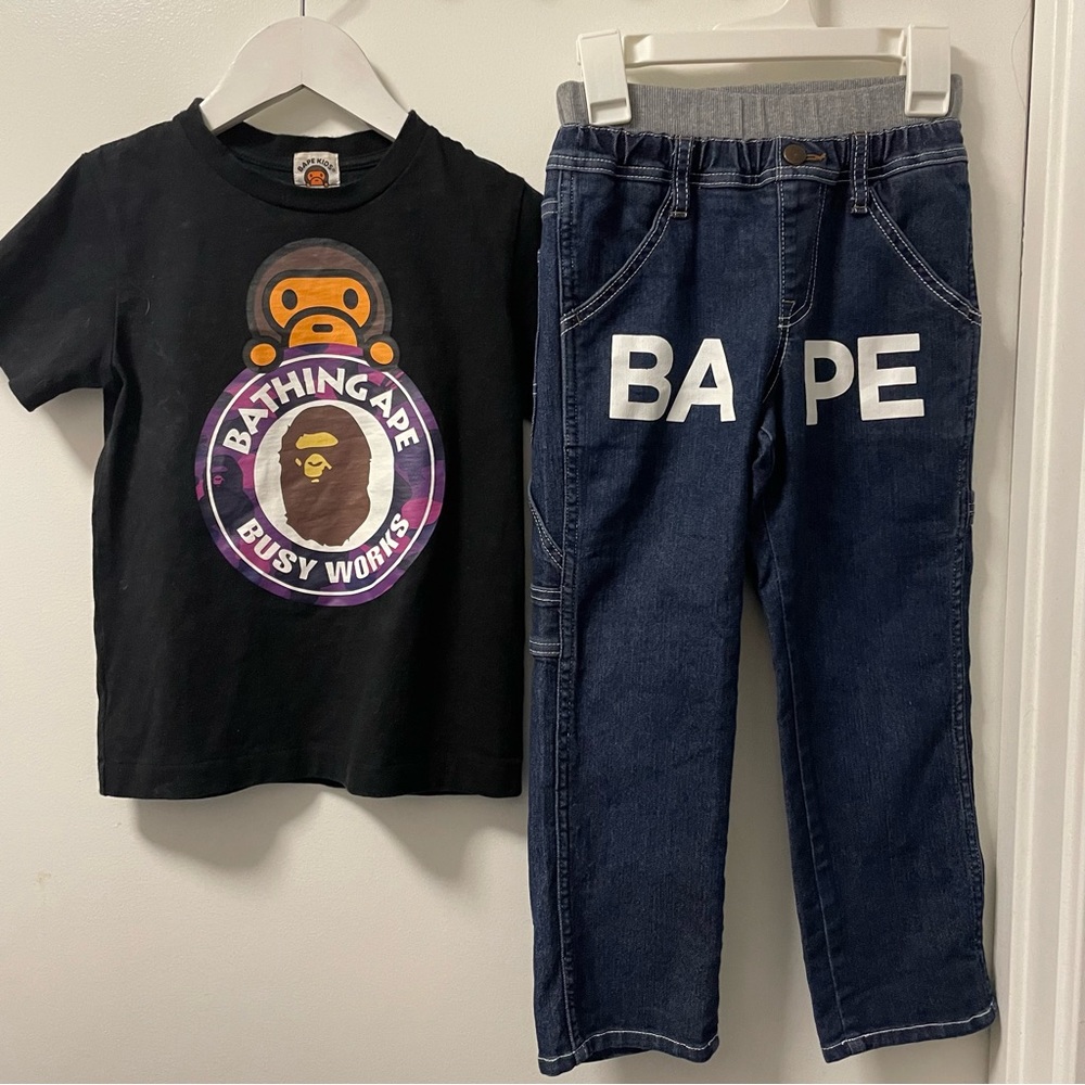 Bape Ape Kid’s T Shirt with Matching Jeans